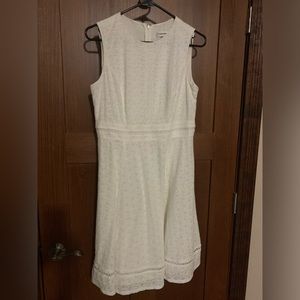 White Calvin Klein summer dress.